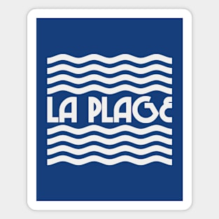 La Plage - The Beach (white) Magnet